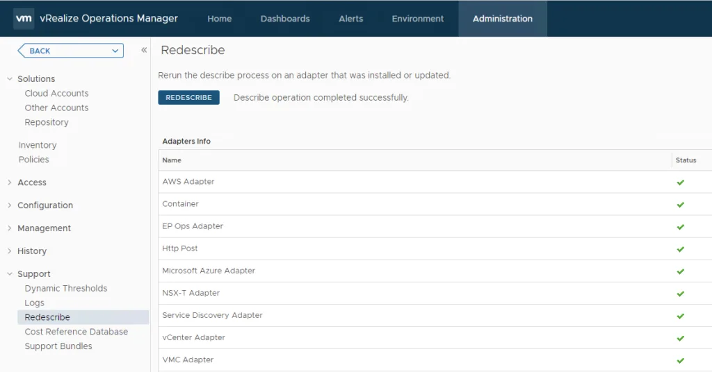 Redescribe in vROPs